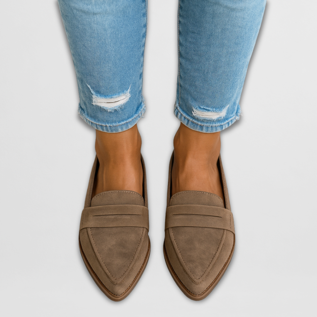 Zamszowe loafersy