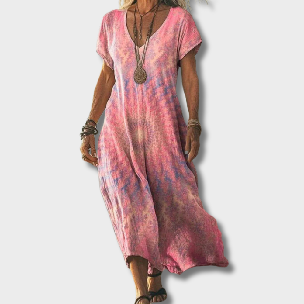 Sukienka w wielokolorowym gradiencie