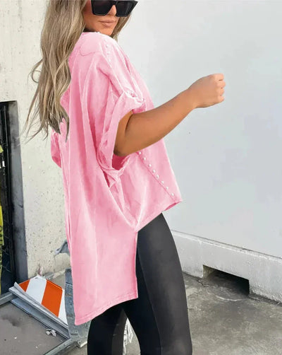 Bella™ | Oversized T-shirt z wyrazistymi detalami