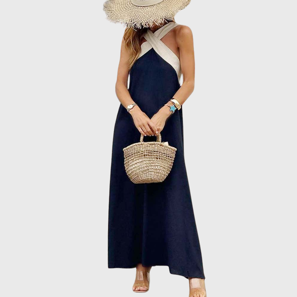 Sukienka z Krzyżowym Dekoltem