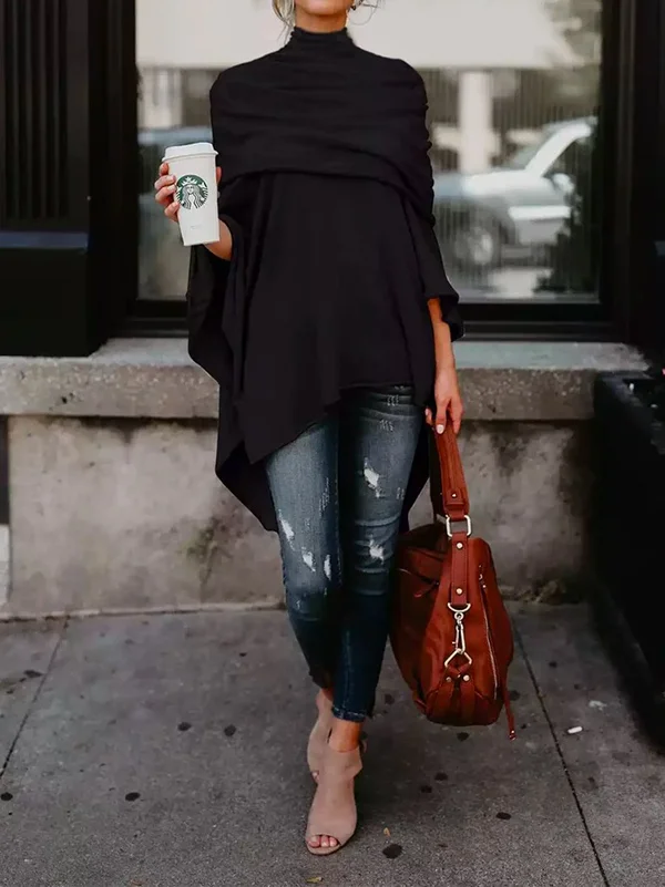 Blair™ | Elegancka Bluzka z Wysokim Kołnierzem