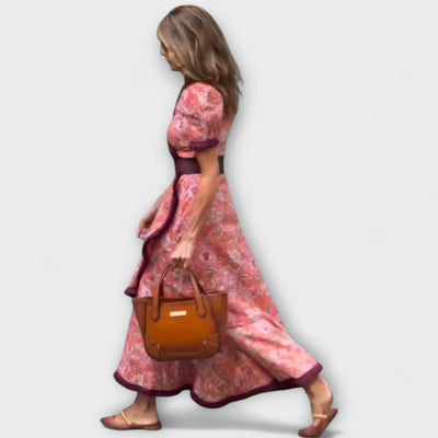 Elegancka Różowa Sukienka Maxi