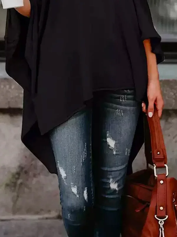 Blair™ | Elegancka Bluzka z Wysokim Kołnierzem