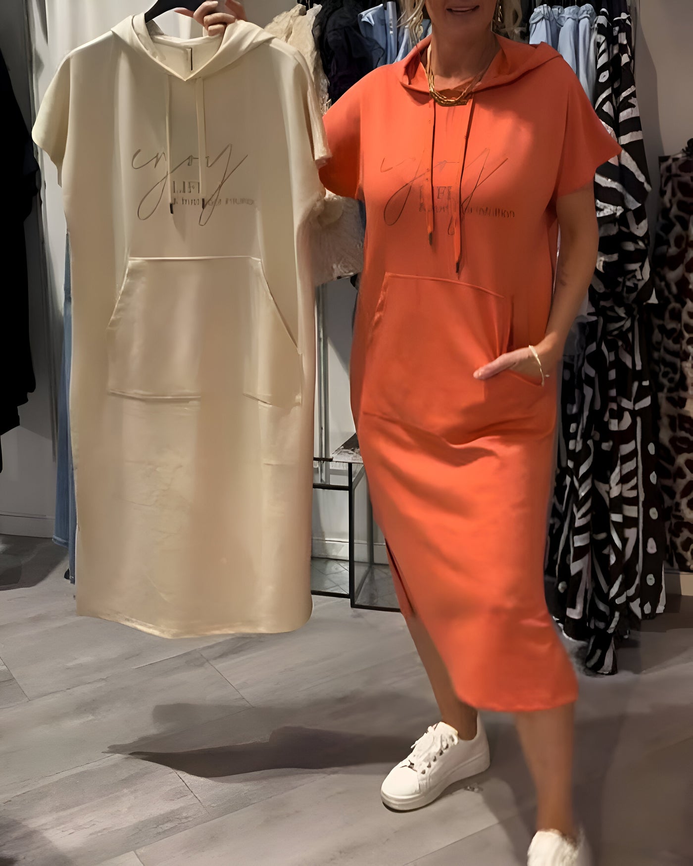 Saskia™ | Wygodna Sukienka z Kapturem