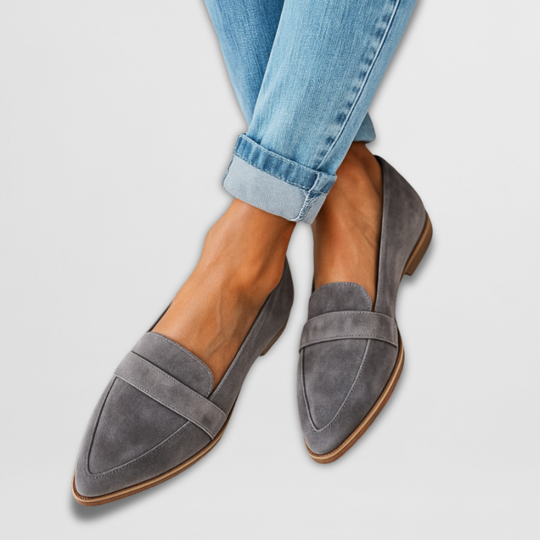 Zamszowe loafersy