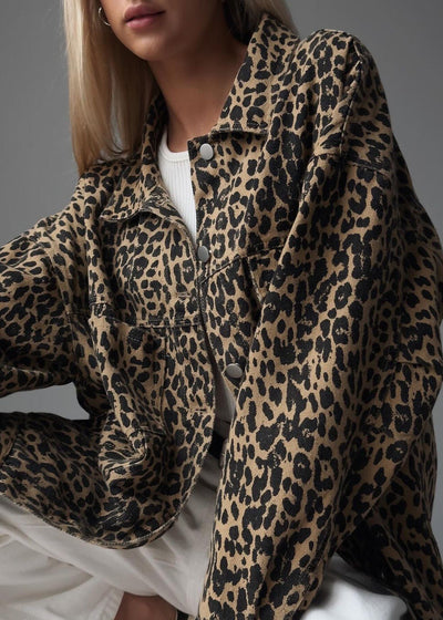 Sarah - Modna Kurtka w Cętki Lamparta