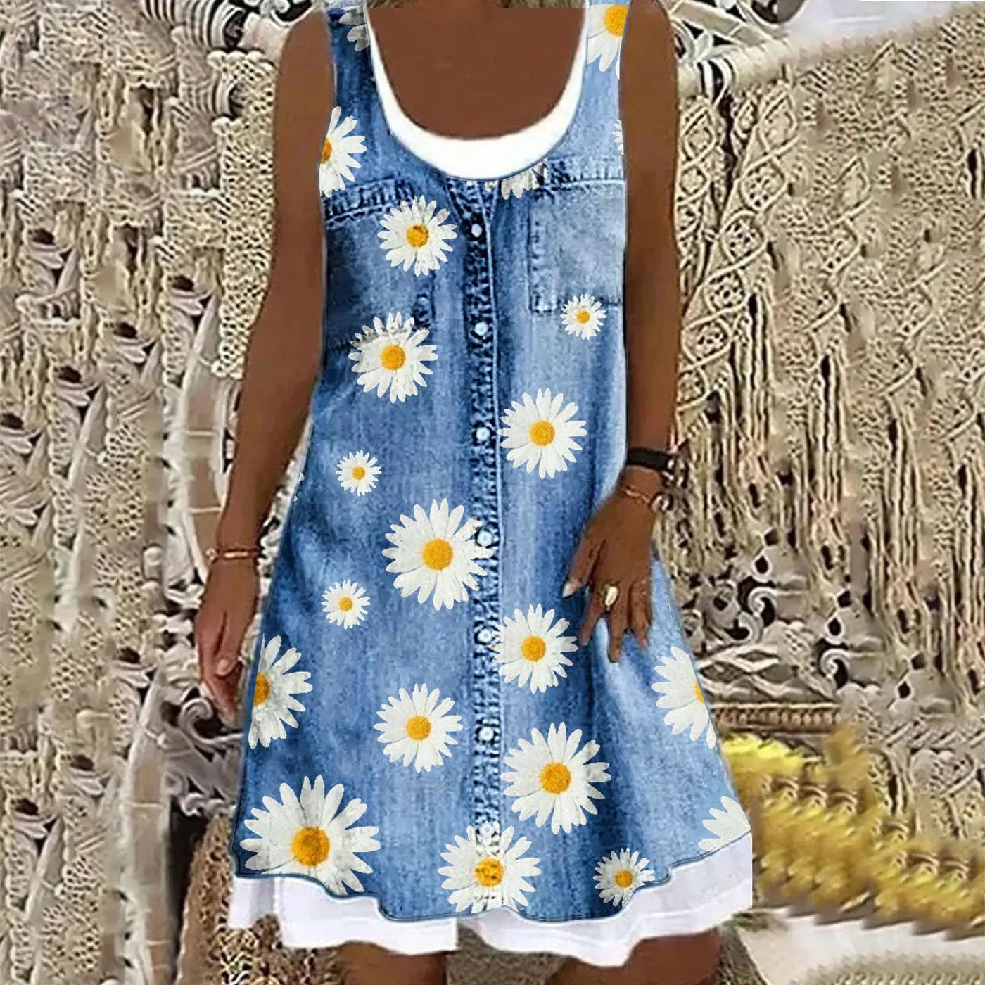 Neve™ - Elegancka Sukienka Dżinsowa