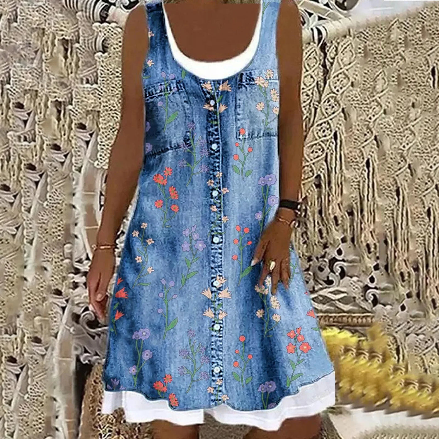 Neve™ - Elegancka Sukienka Dżinsowa