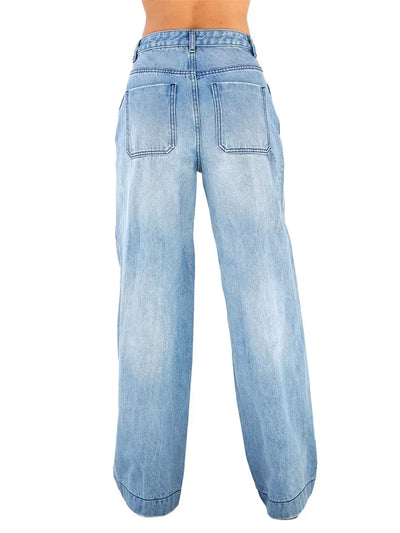 Luźne Szerokie Dżinsy