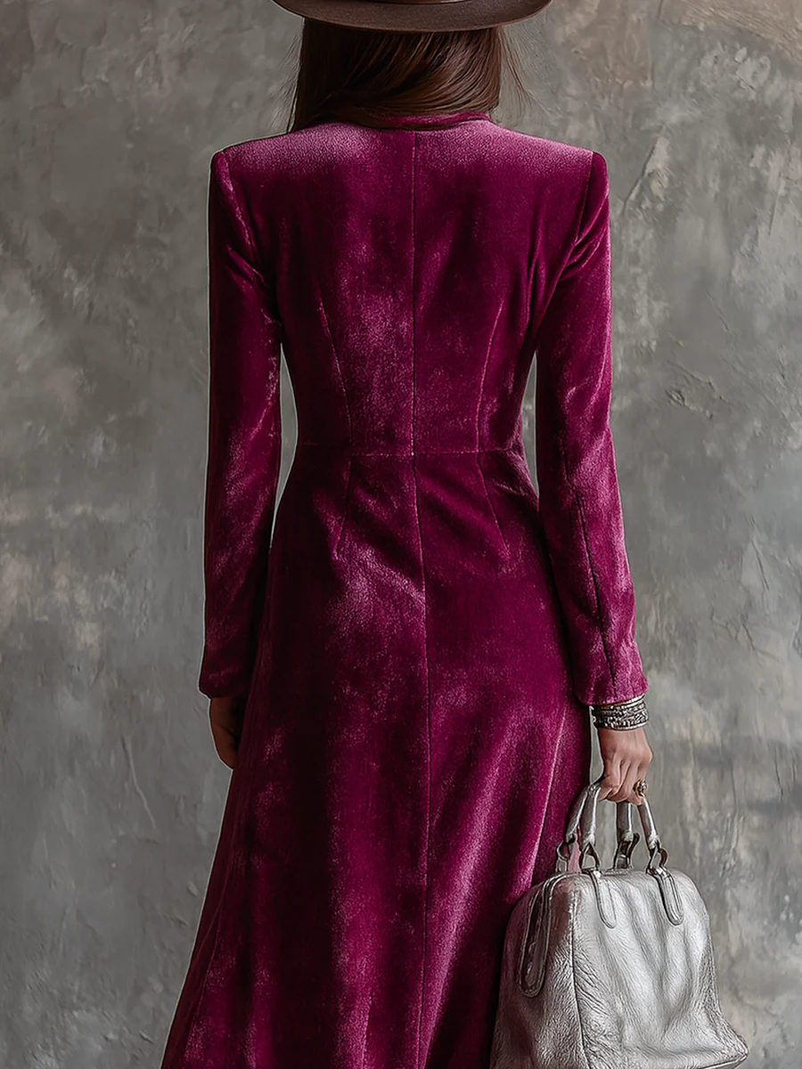 Vera | Maxi Blazer Dress in Velvet