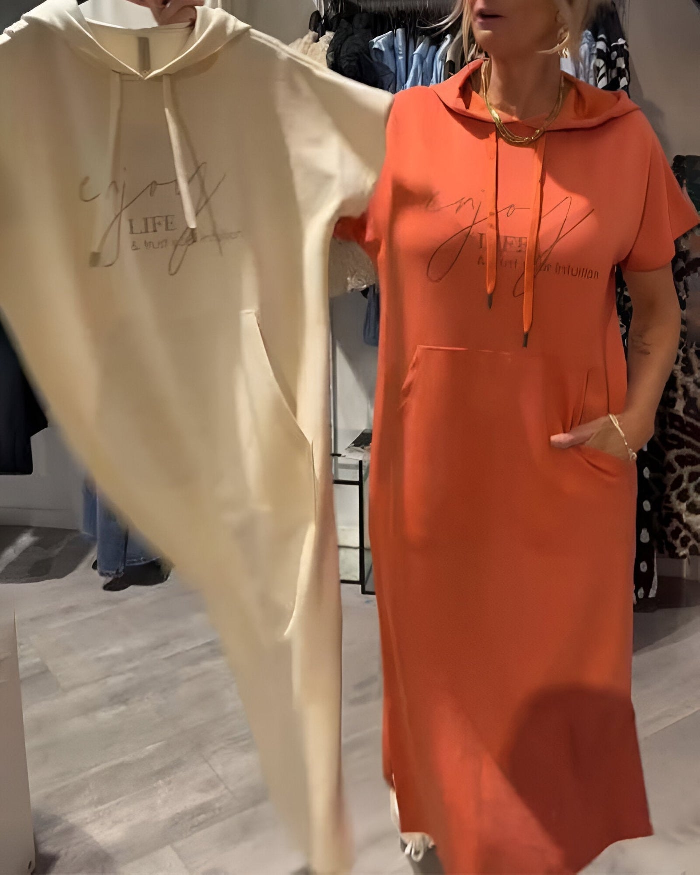 Saskia™ | Wygodna Sukienka z Kapturem