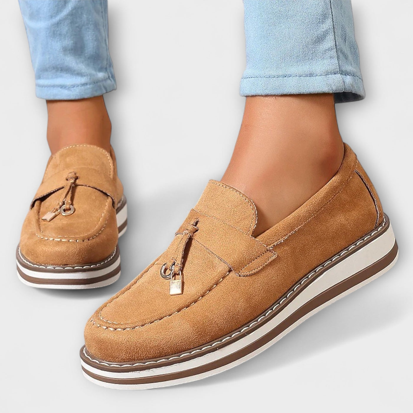 Casual loafers z okrągłym noskiem