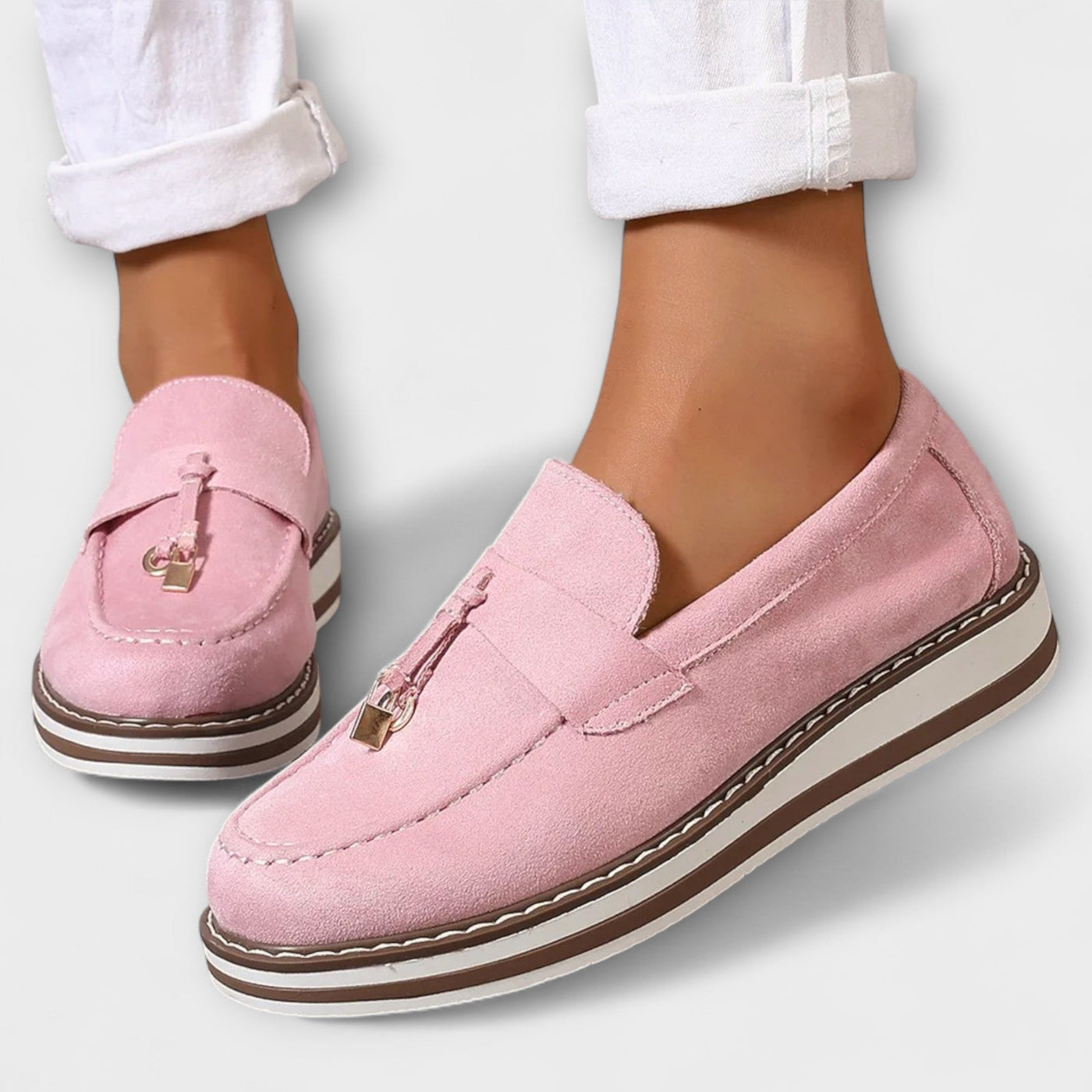 Casual loafers z okrągłym noskiem