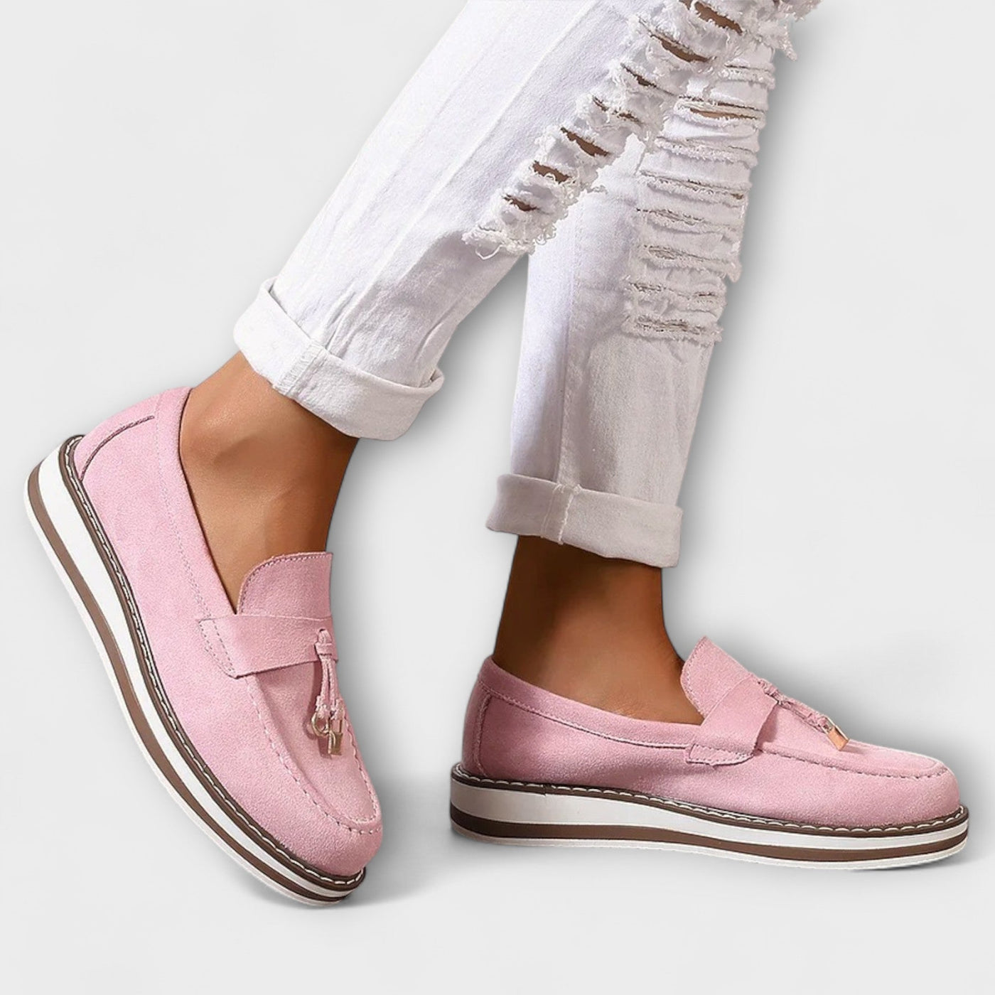 Casual loafers z okrągłym noskiem