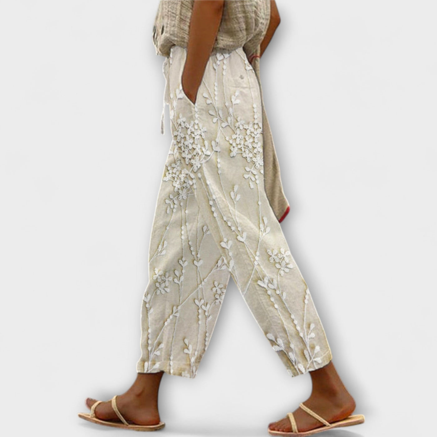 Zoey - Spodnie w Liście