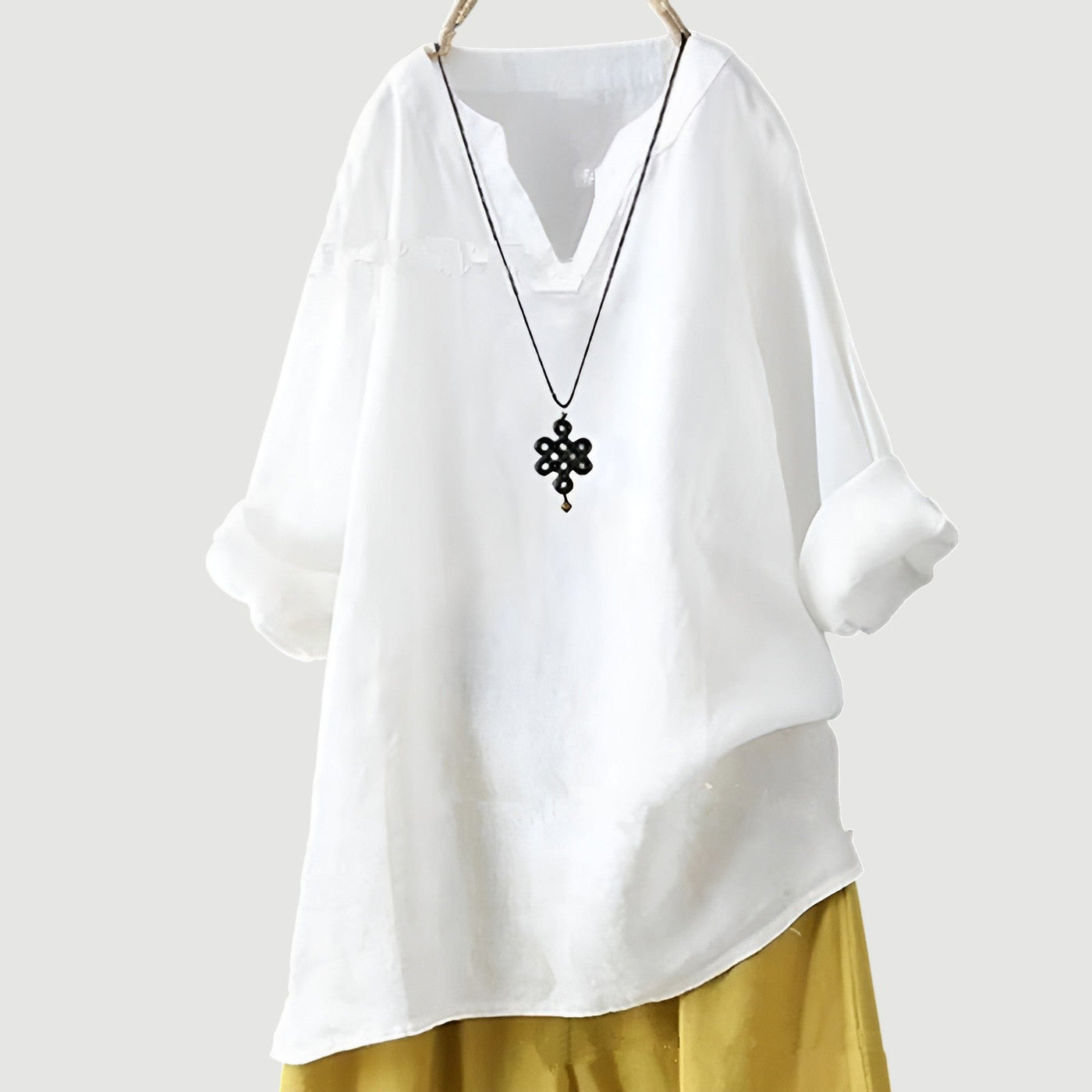 Delphi™ | Elegancka Bluzka z Lnu