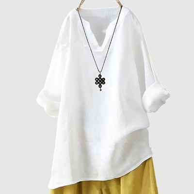 Delphi™ | Elegancka Bluzka z Lnu